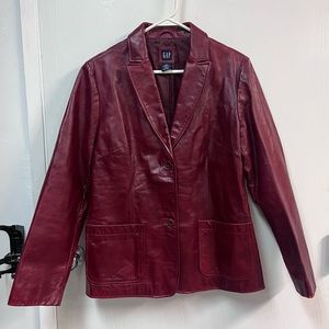 Red Leather GAP Vintage Blazer